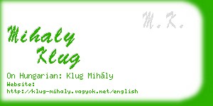 mihaly klug business card